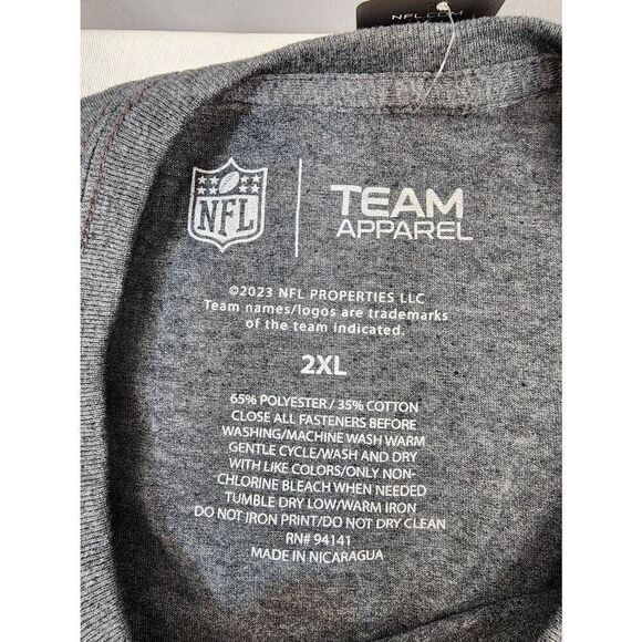 New Era NFL Size 2XL Script Graphic Tampa bay Buccaneers T-Shirt Grey - Picture 5 of 6